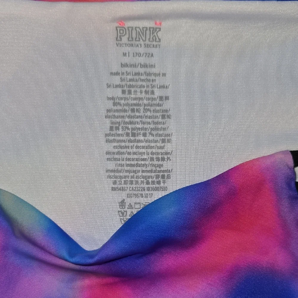 Jantzen Vibrant Royal Blue and Victoria Secret Pink Tie-Dye Bikini Set - Picture 4 of 7